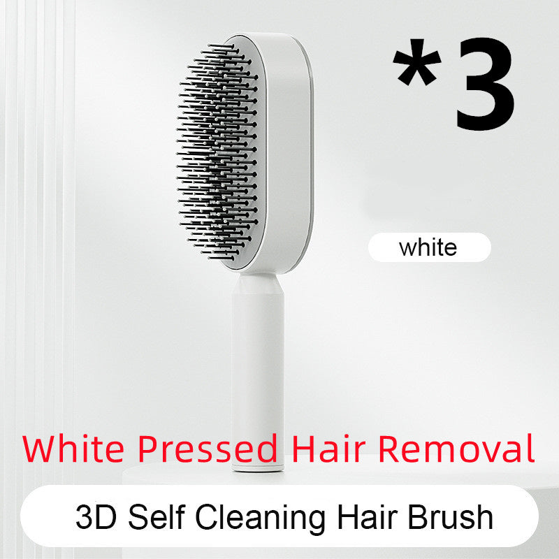 Self Cleaning Hair Brush For Women, Massage Scalp, Anti-Static Hairbrush