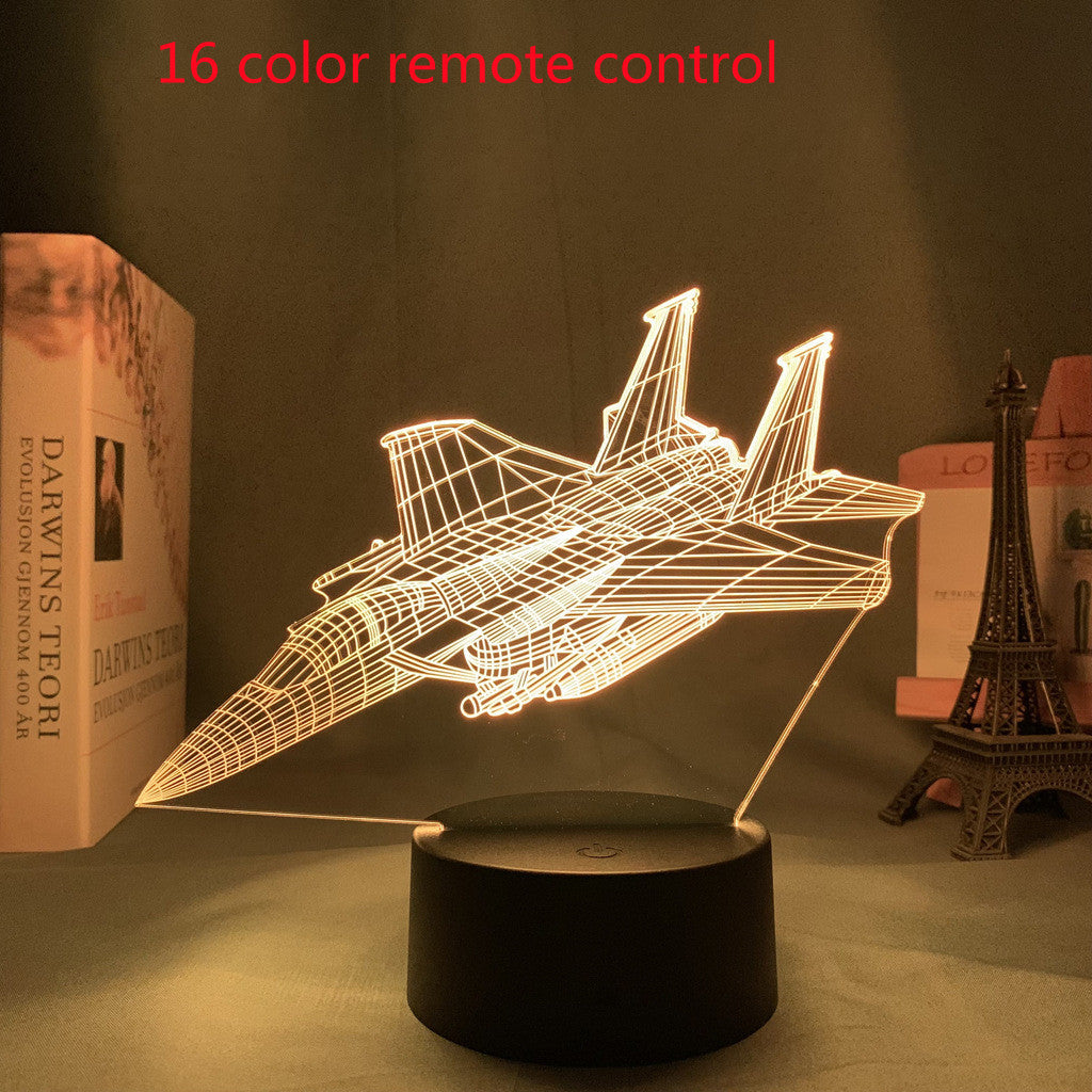 3d Lamp Airplane Hologram