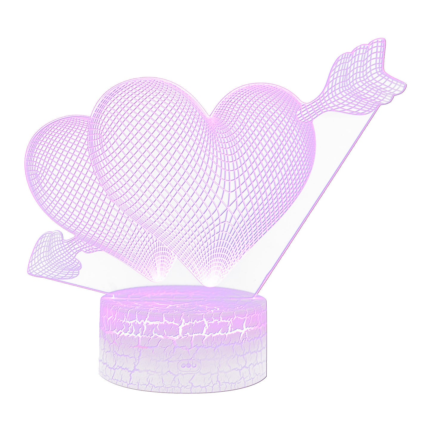 I LOVE YOU Sweet Lover Heart Balloon 3D USB Lamp Romantic Decorative