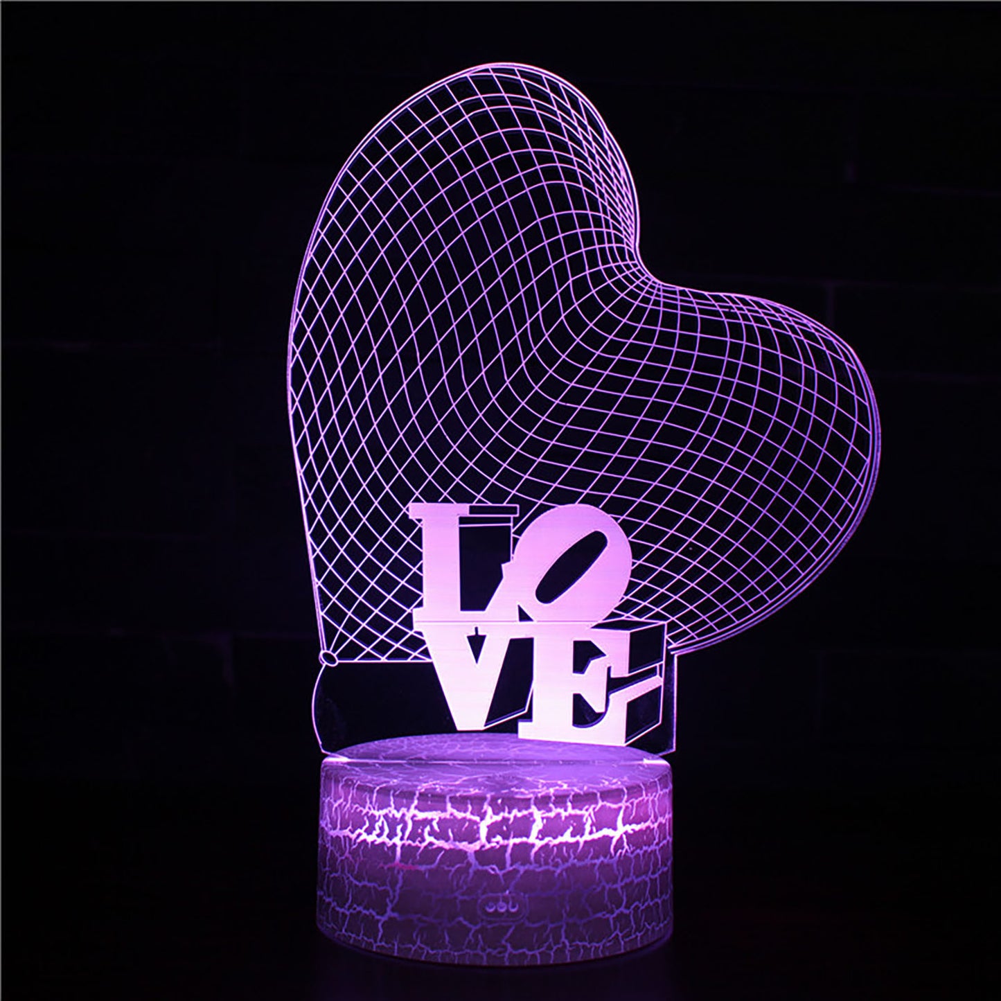 I LOVE YOU Sweet Lover Heart Balloon 3D USB Lamp Romantic Decorative