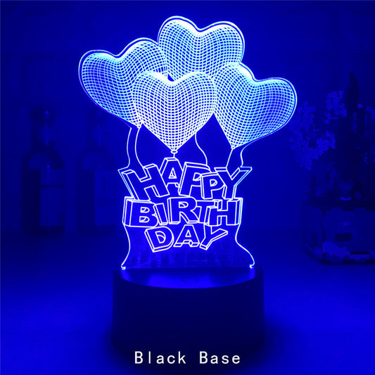 Happy birthday 3d Night Light Confession Gift