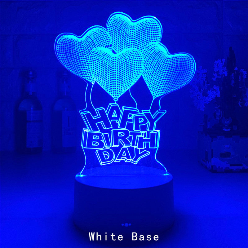 Happy birthday 3d Night Light Confession Gift