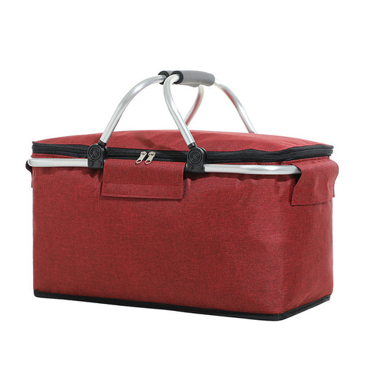 Folding Picnic Basket Cooler Bag