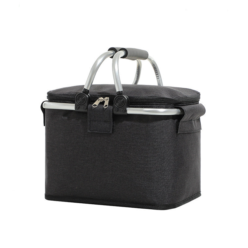 Folding Picnic Basket Cooler Bag