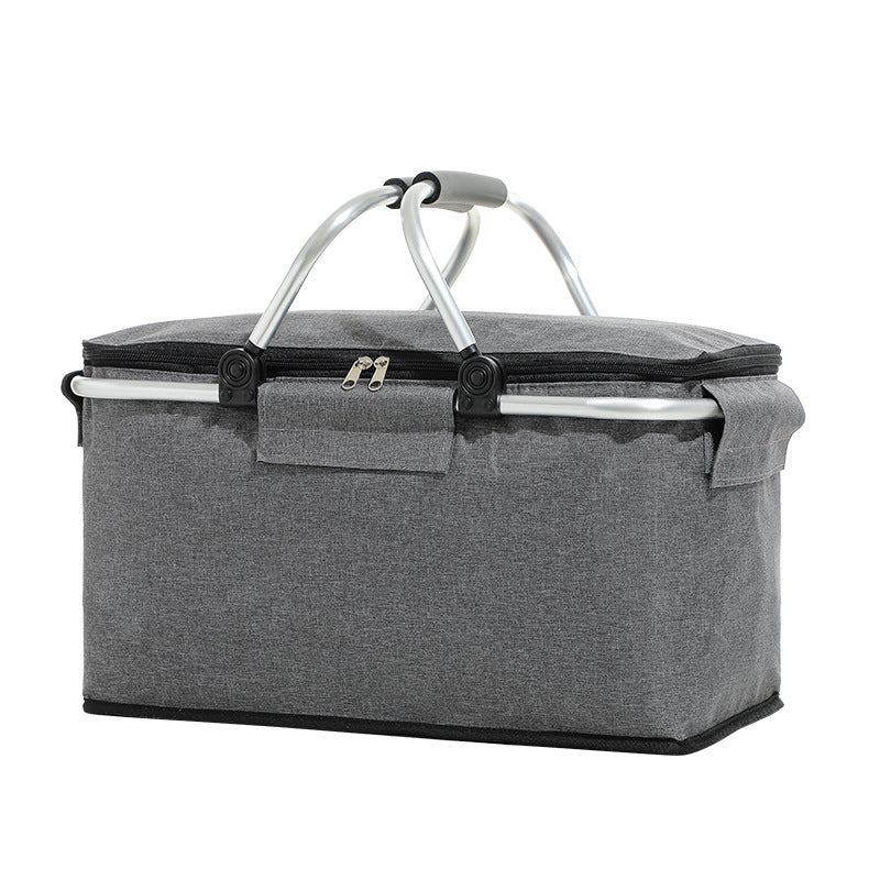 Folding Picnic Basket Cooler Bag