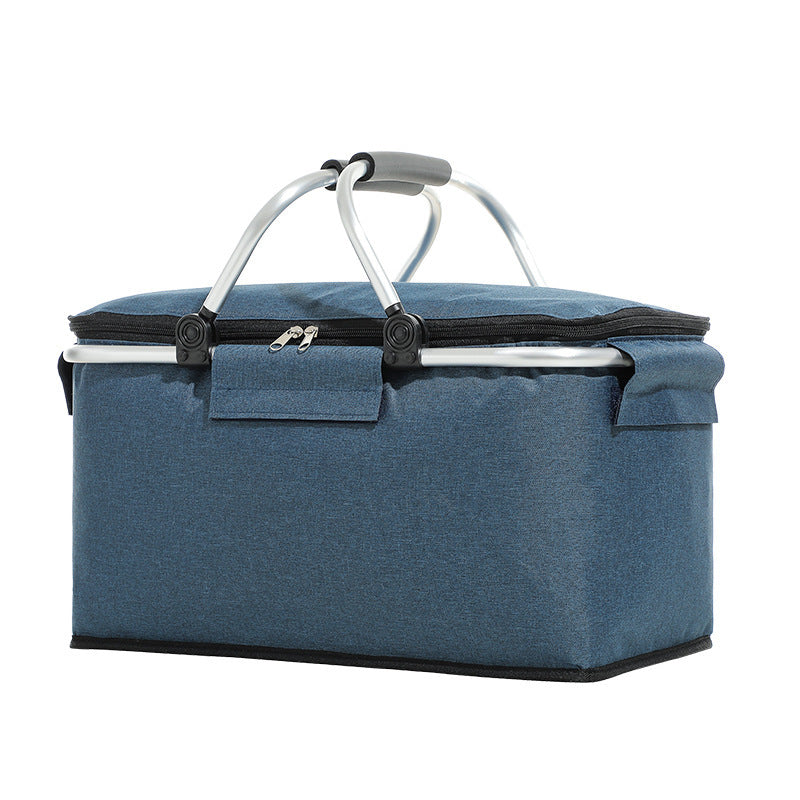 Folding Picnic Basket Cooler Bag