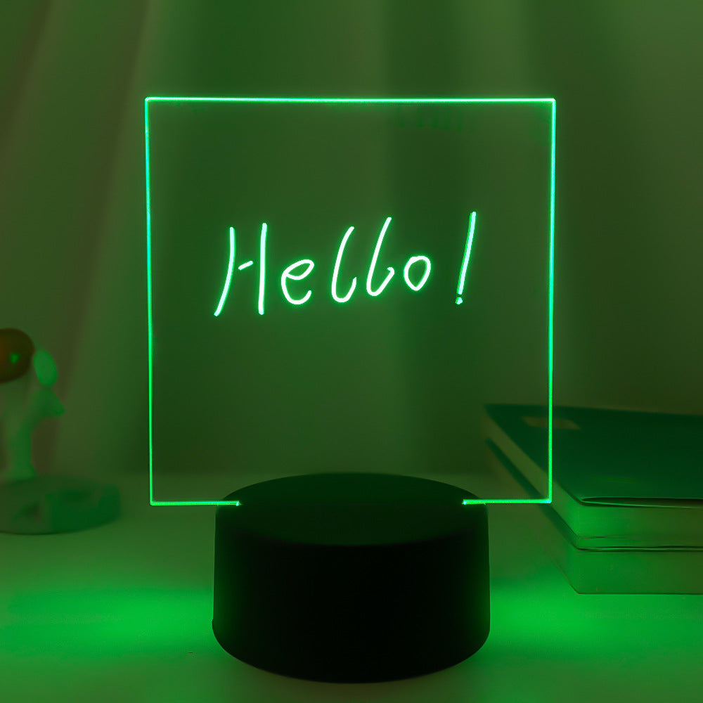 3D Transparent Message Board Memo Acrylic Lamp