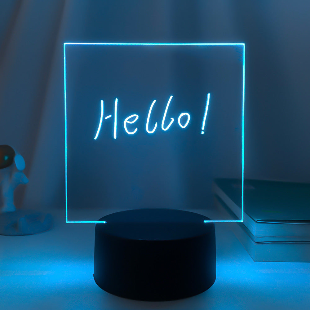 3D Transparent Message Board Memo Acrylic Lamp