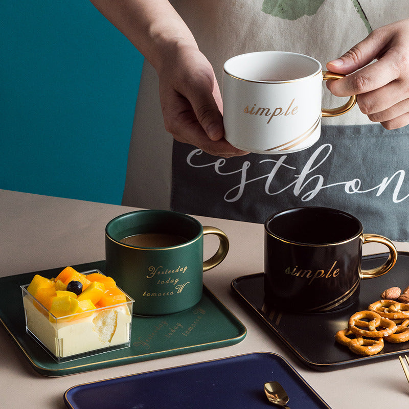 Creative ceramic coffee cup set