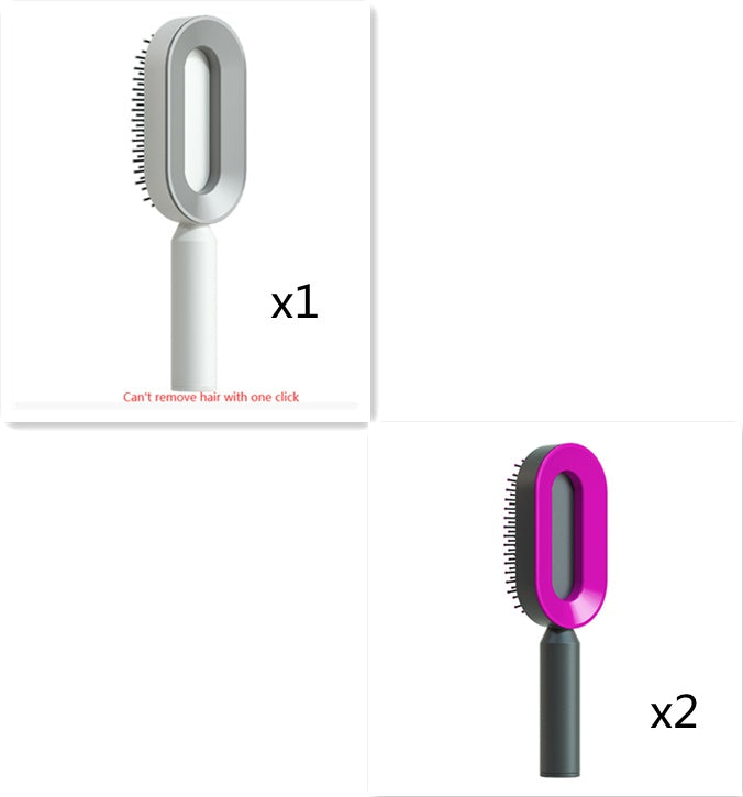 Self Cleaning Hair Brush For Women, Massage Scalp, Anti-Static Hairbrush