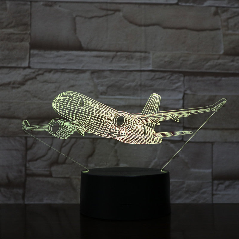 3d Lamp Airplane Hologram