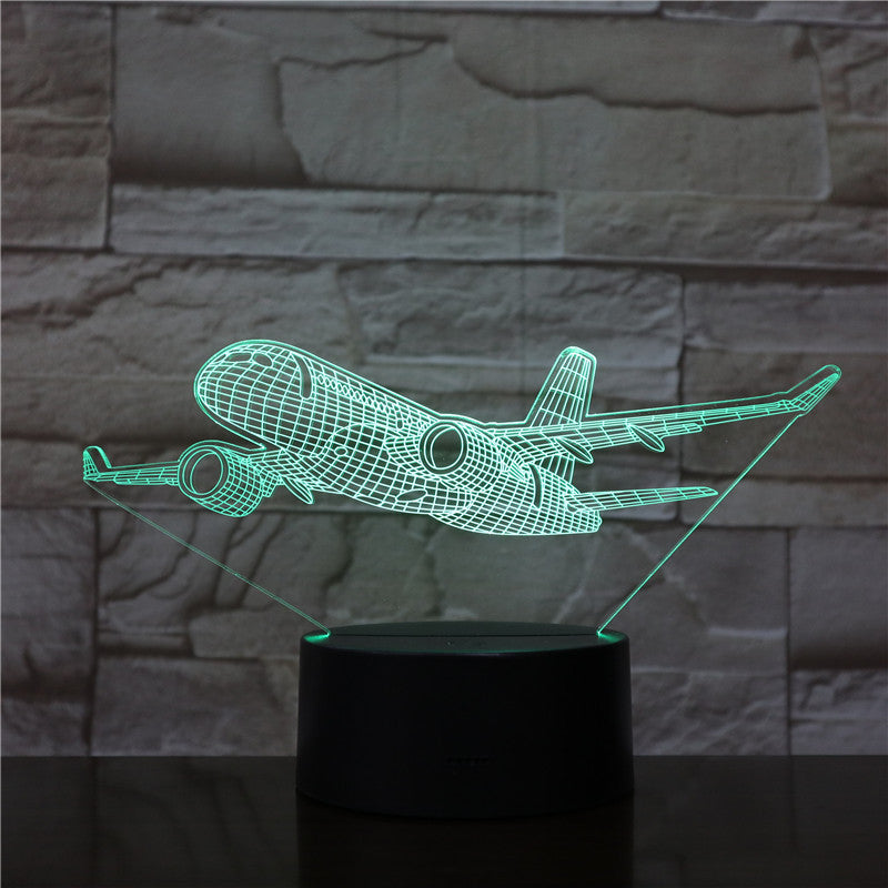 3d Lamp Airplane Hologram