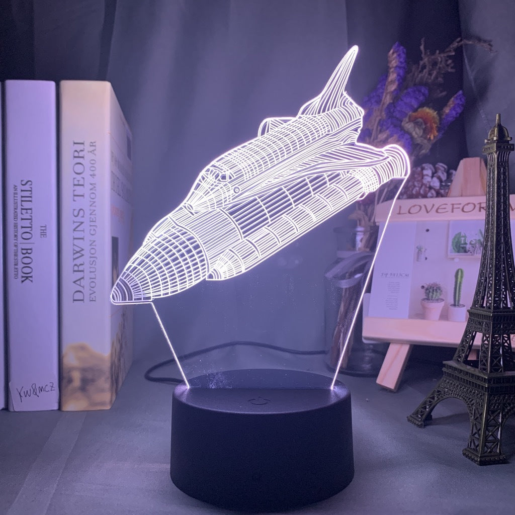 3d Lamp Airplane Hologram