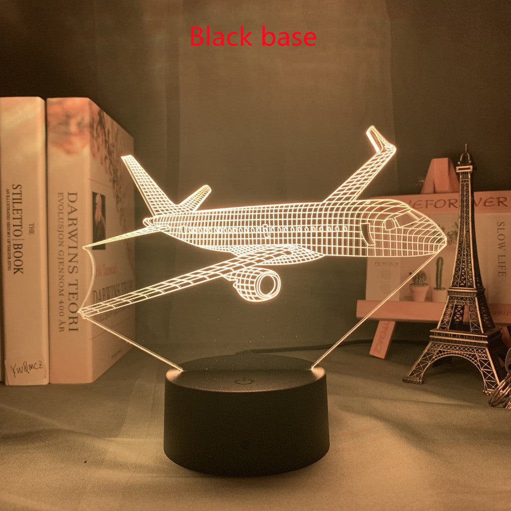 3d Lamp Airplane Hologram