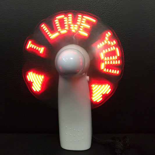 Handheld flashing fan