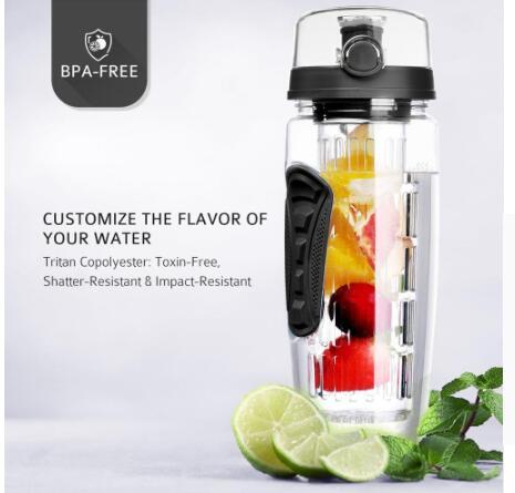 Portable Fruit Infuser Juice Shaker Bottle