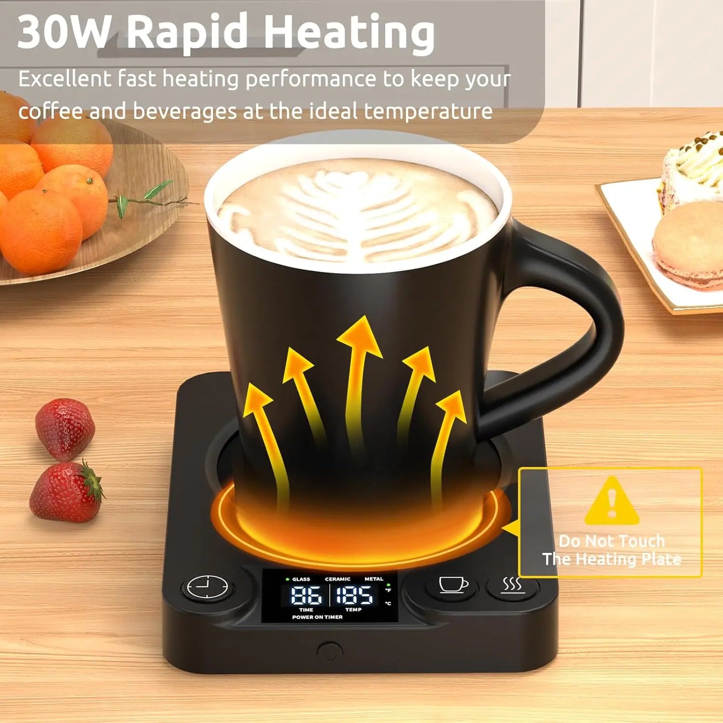 Coffee Mug Warmer with Timer Screen, 9 Temp Settings