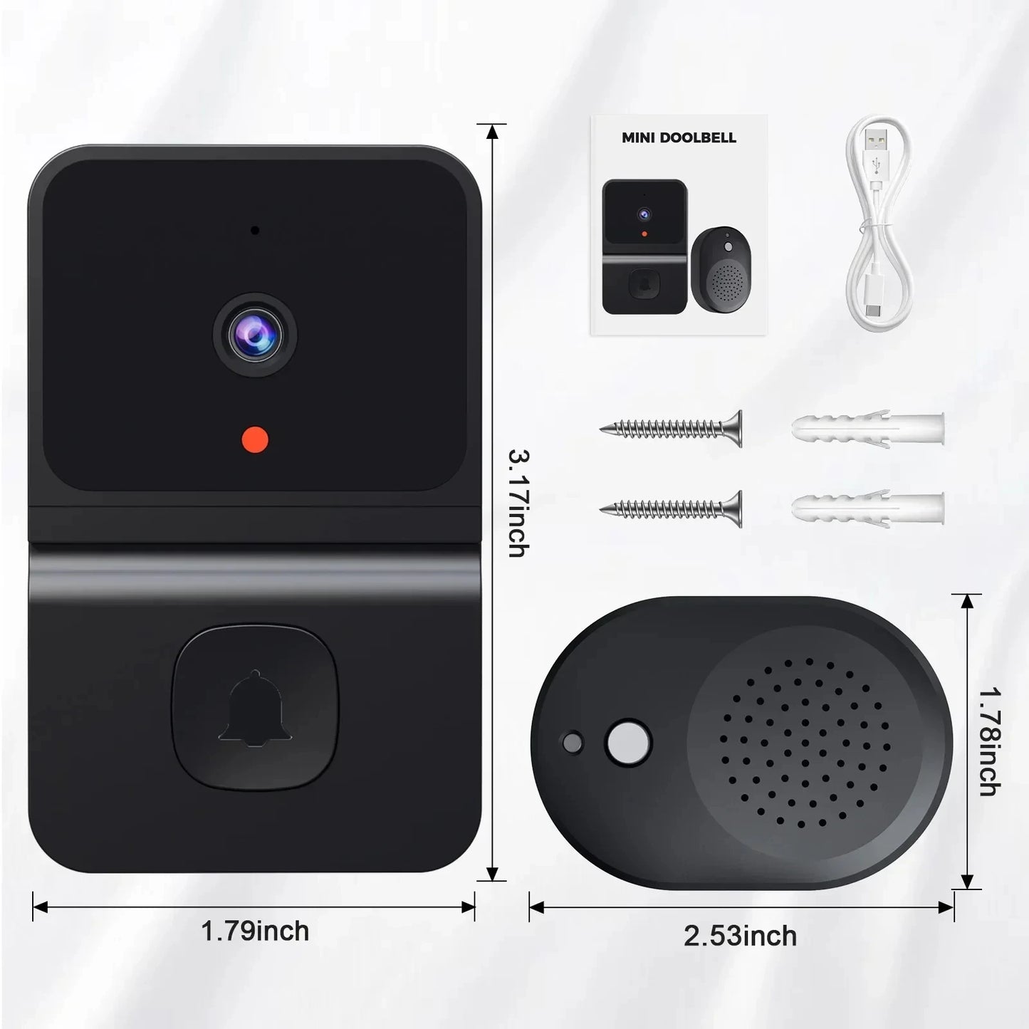 Xiaomi MIJIA Wireless Doorbell, HD Camera, Night Vision, Video Intercom, Voice Change ﻿