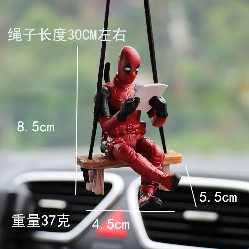 Cartoon Deadpool Car Rearview Mirror Pendant