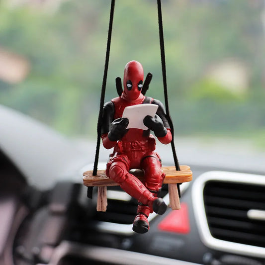 Cartoon Deadpool Car Rearview Mirror Pendant