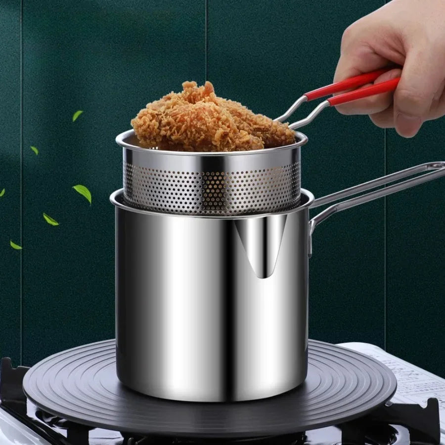 Stainless Steel Deep Fryer with Frying Basket