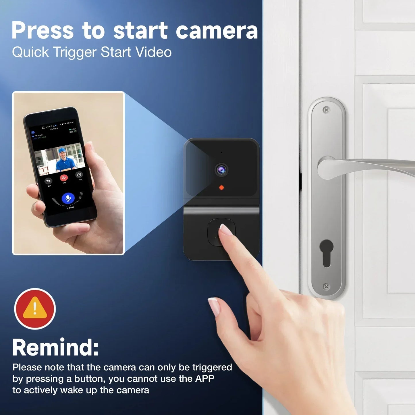 Xiaomi MIJIA Wireless Doorbell, HD Camera, Night Vision, Video Intercom, Voice Change ﻿