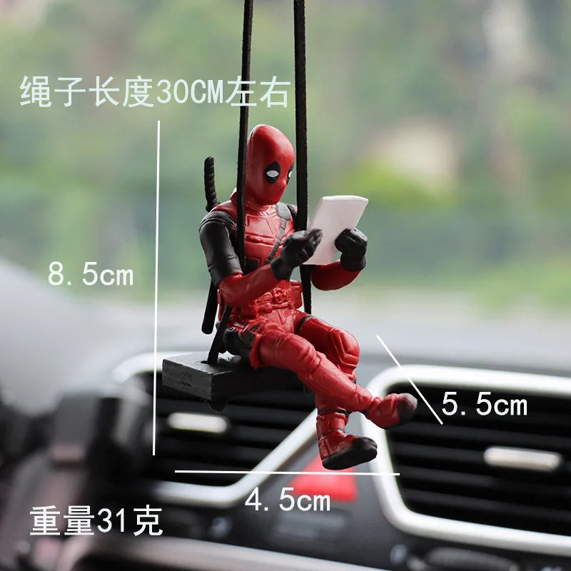 Cartoon Deadpool Car Rearview Mirror Pendant