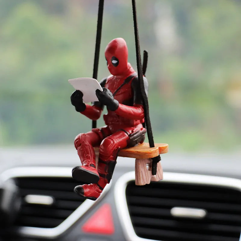 Cartoon Deadpool Car Rearview Mirror Pendant