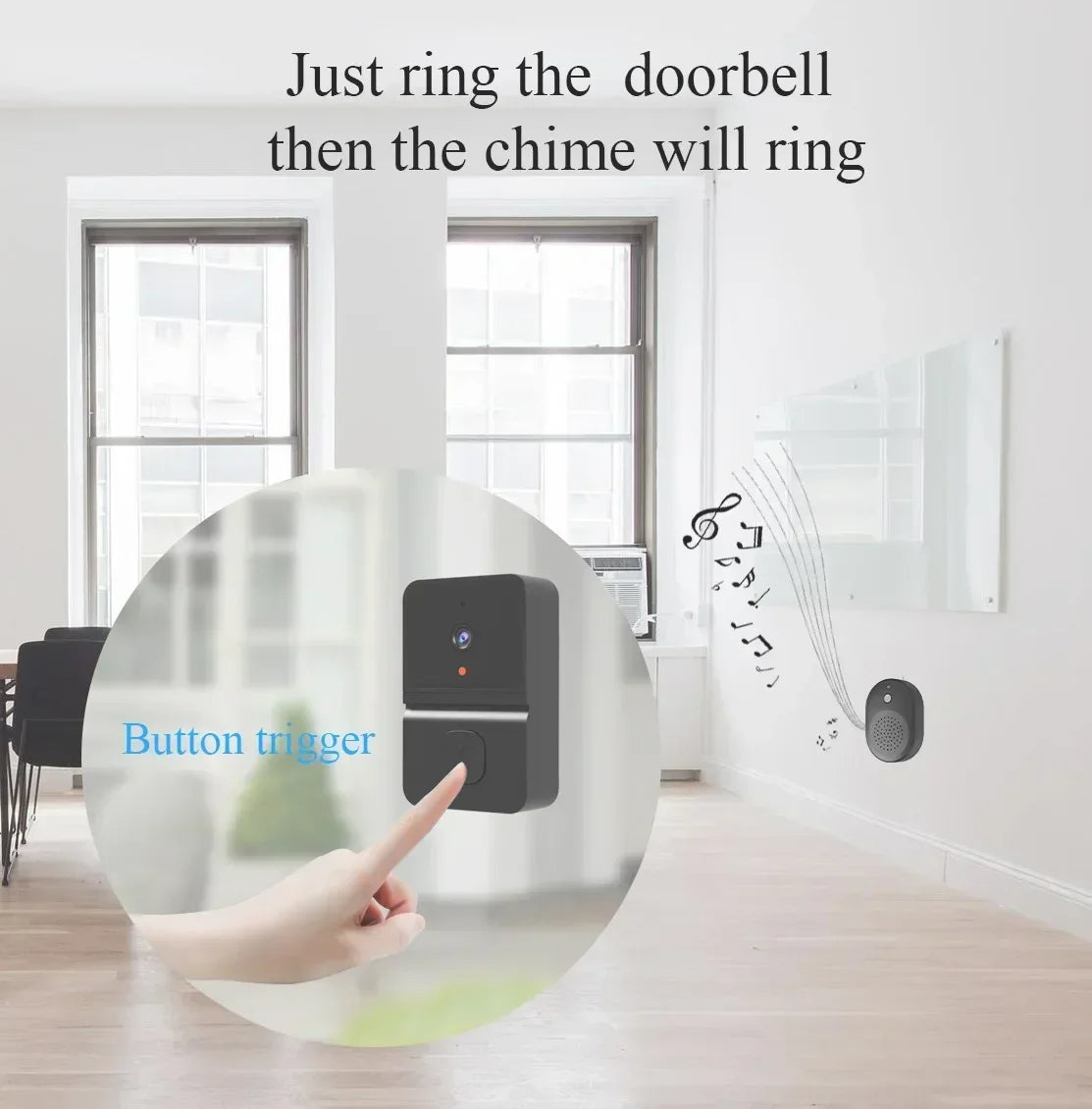 Xiaomi MIJIA Wireless Doorbell, HD Camera, Night Vision, Video Intercom, Voice Change ﻿