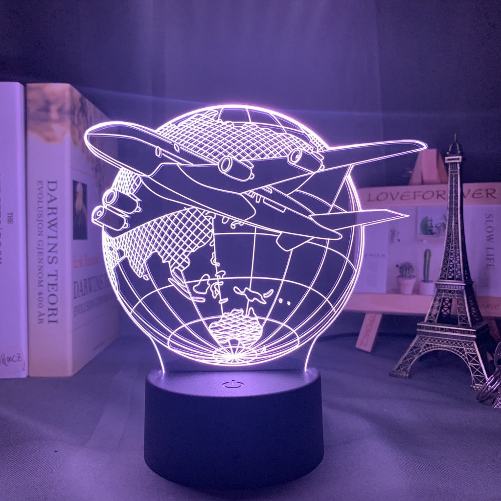 3d Lamp Airplane Hologram