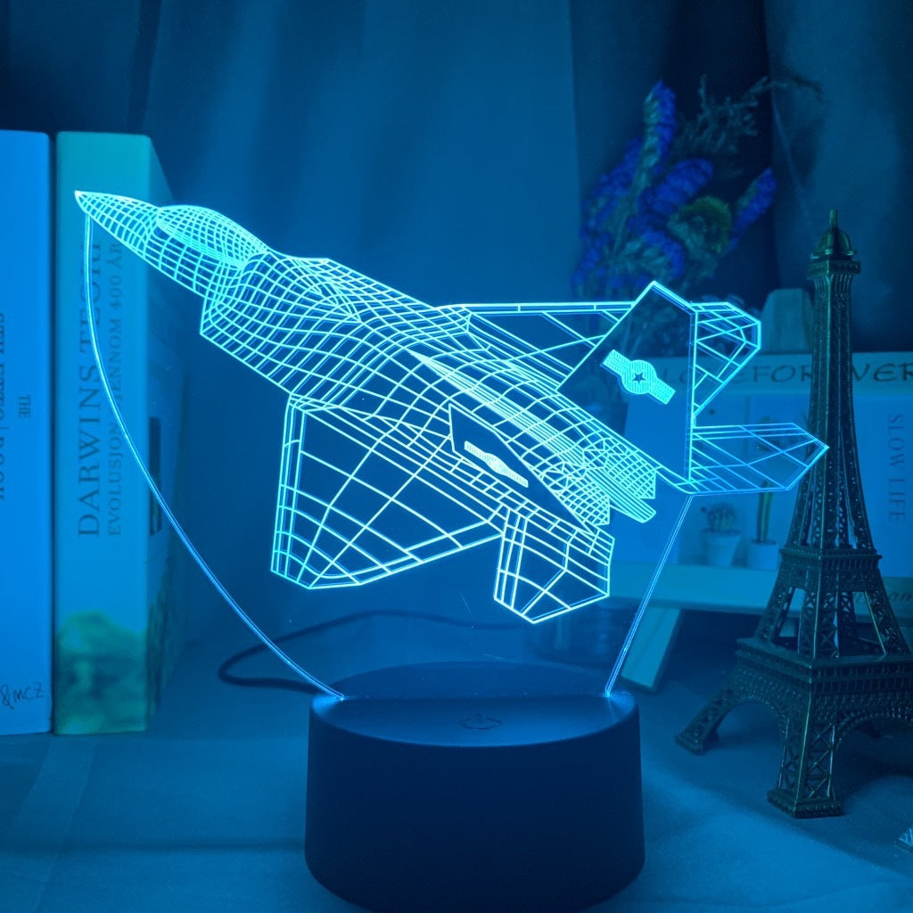 3d Lamp Airplane Hologram