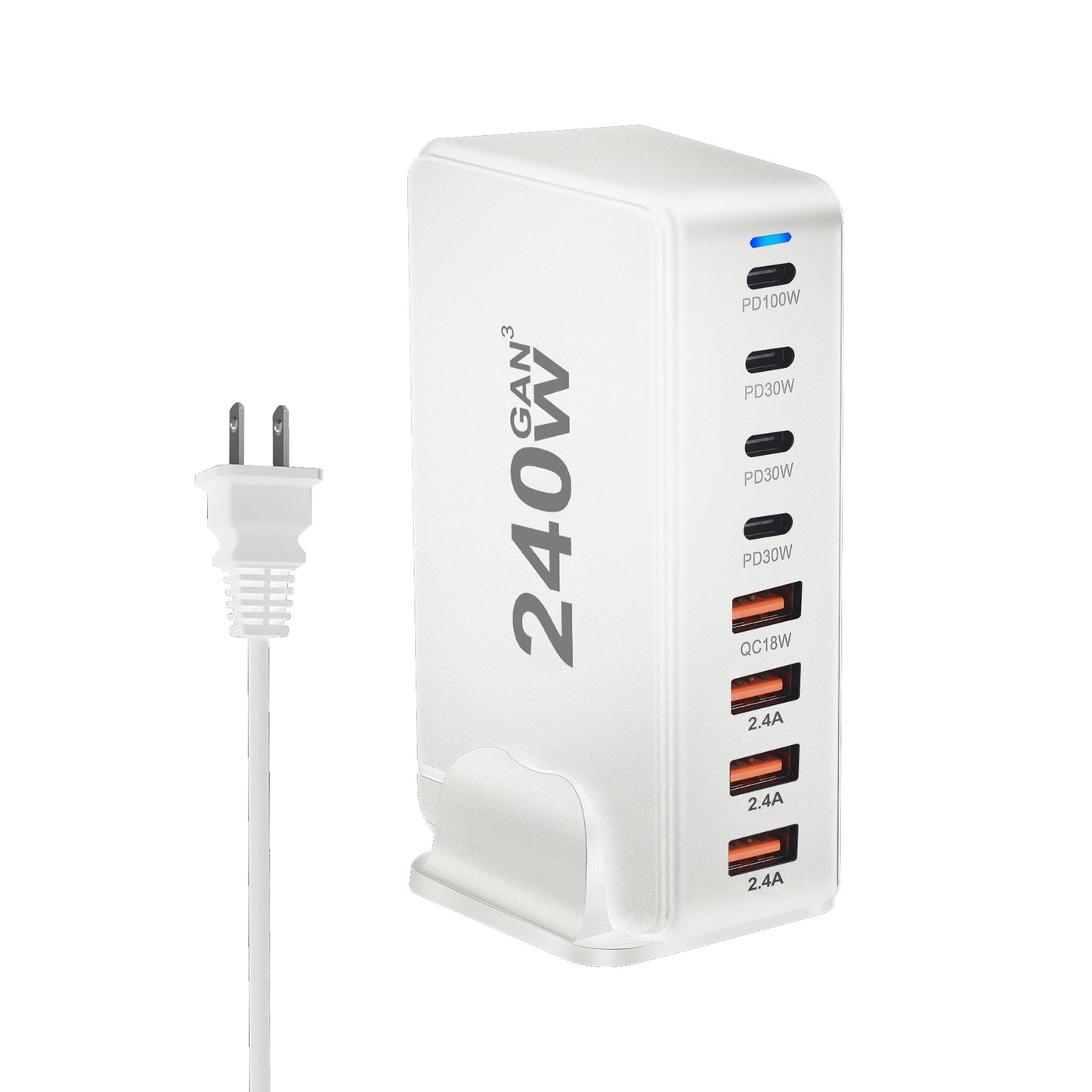 240W Desktop Charger 8 ports