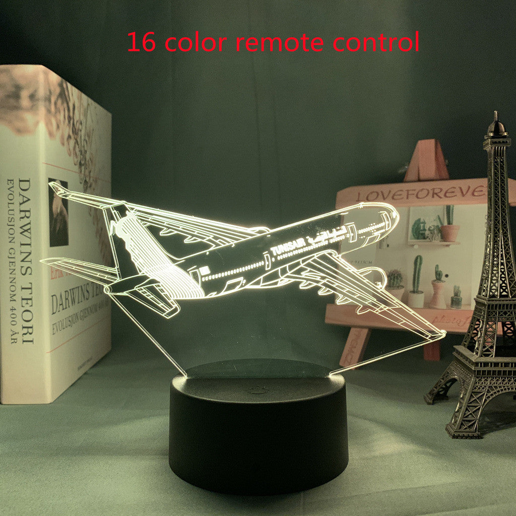 3d Lamp Airplane Hologram