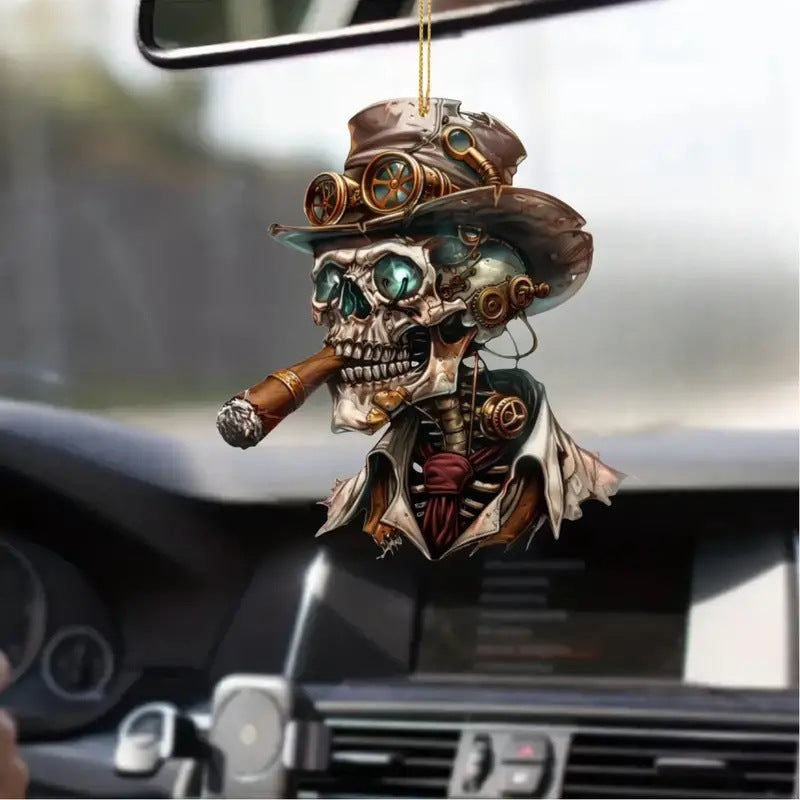 Acrylic Flat Creative Halloween Decoration Car Rearview Mirror Pendant